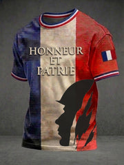 T-shirt imprimé pour hommes, style français, LA LIBÉRATION 1945