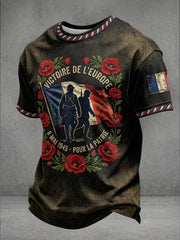 T-shirt pour hommes avec imprimé de la Journée VE française