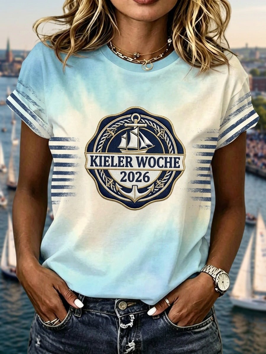 T-shirt décontracté imprimé Femme Kieler Woche