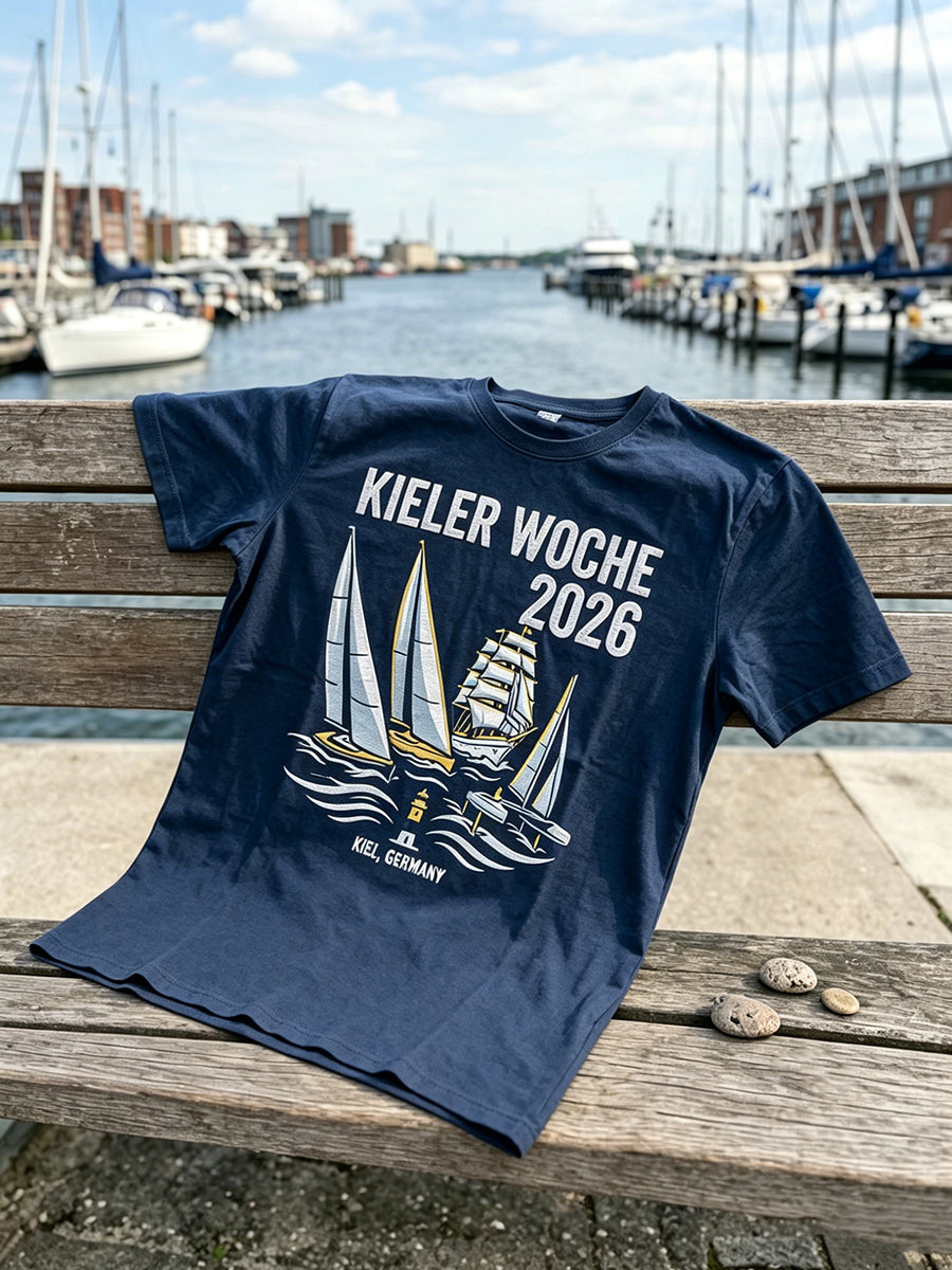 T-shirt décontracté à imprimé Kieler Woche pour hommes