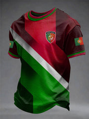 T-shirt imprimé du football portugais des hommes