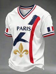 T-shirt à col en V pour hommes