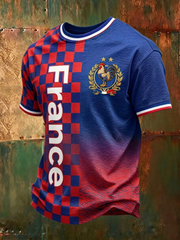T-shirt à manches courtes pour hommes France Coq Gaulois