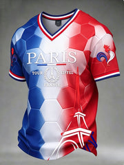 T-shirt à col en V pour hommes
