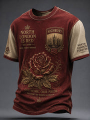 T-shirt imprimé pour homme Highbury, fièrement amoureux du football du nord de Londres