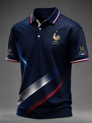 Chemise de ville imprimée pour homme, France, 14 juillet