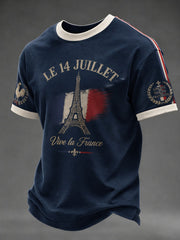 T-shirt pour hommes France Le 14 Juillet imprimé