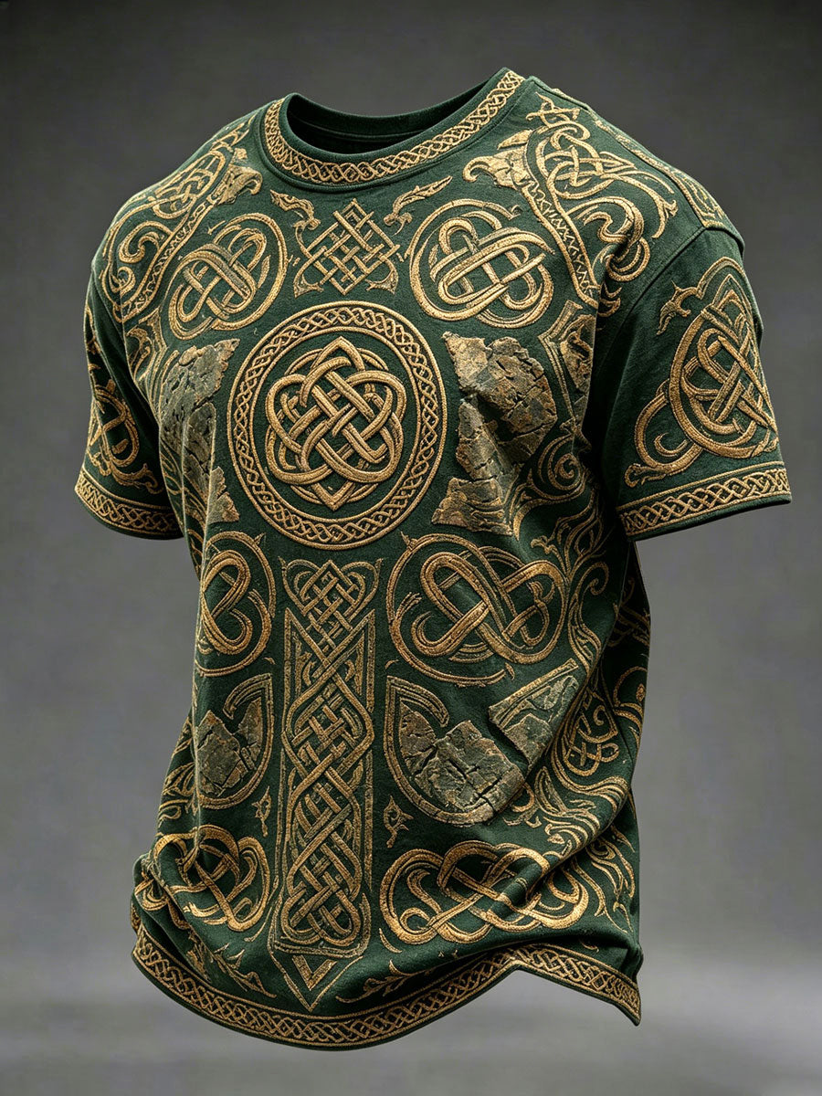 T-shirt décontracté à imprimé celtique pour homme