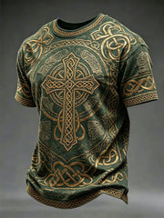 T-shirt décontracté à imprimé celtique pour homme