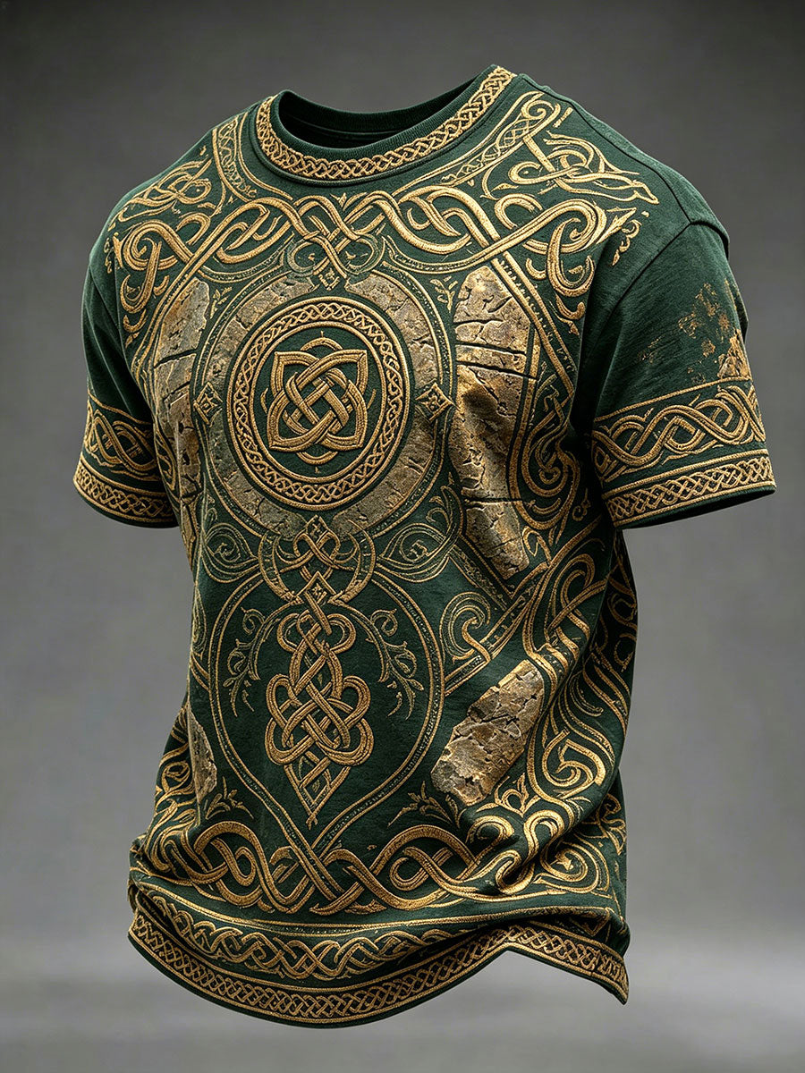 T-shirt décontracté à imprimé celtique pour homme
