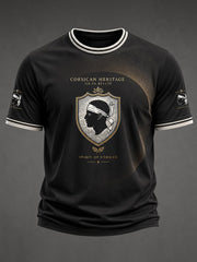 Chemise pour homme à imprimé du drapeau de la Corse