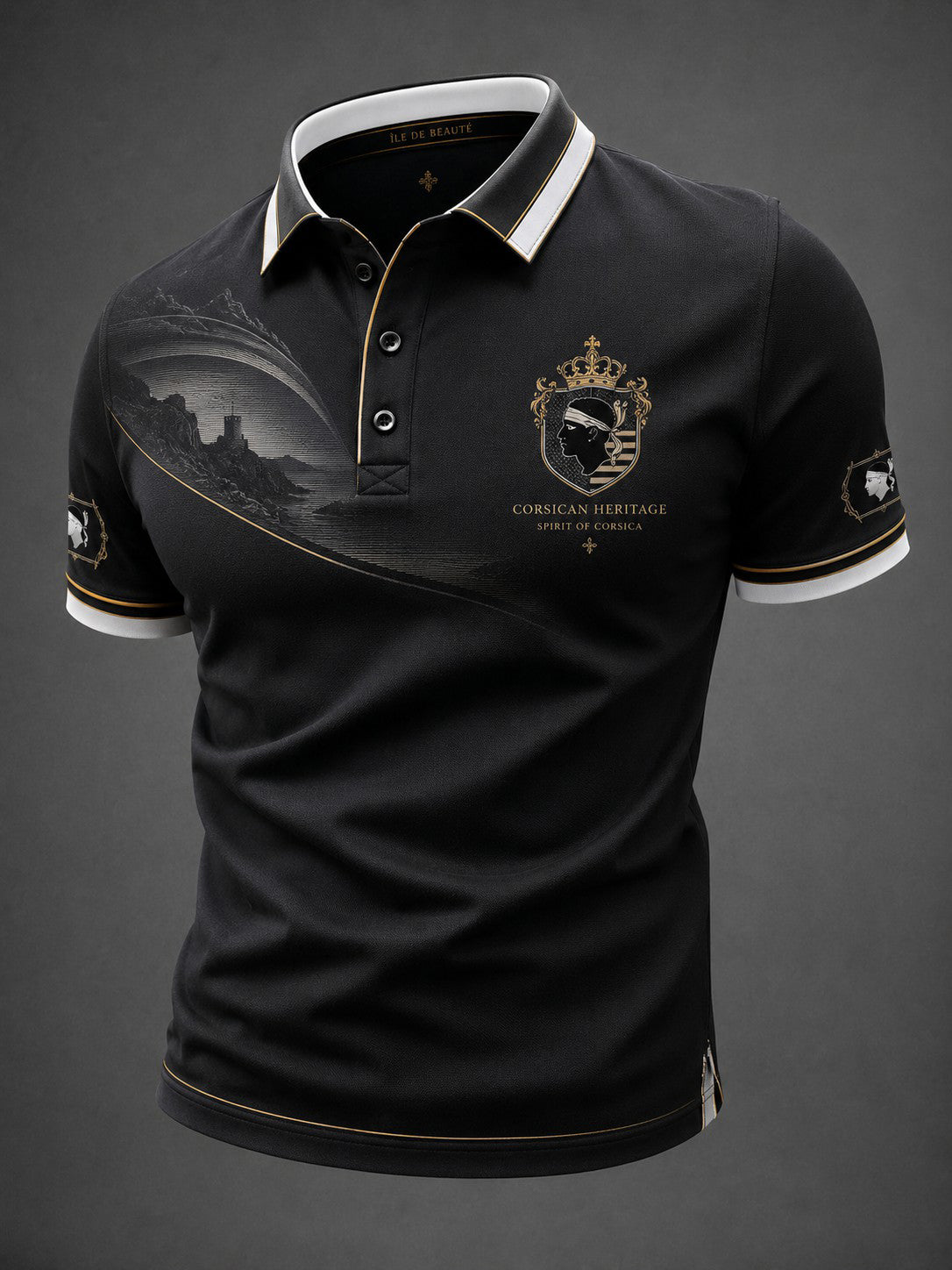 Chemise pour homme à imprimé du drapeau de la Corse