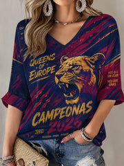 T-shirt rétro de championne de football pour femmes