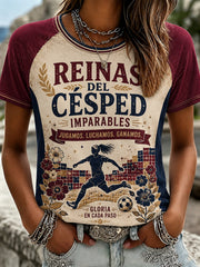 T-shirt rétro de championne de football pour femmes