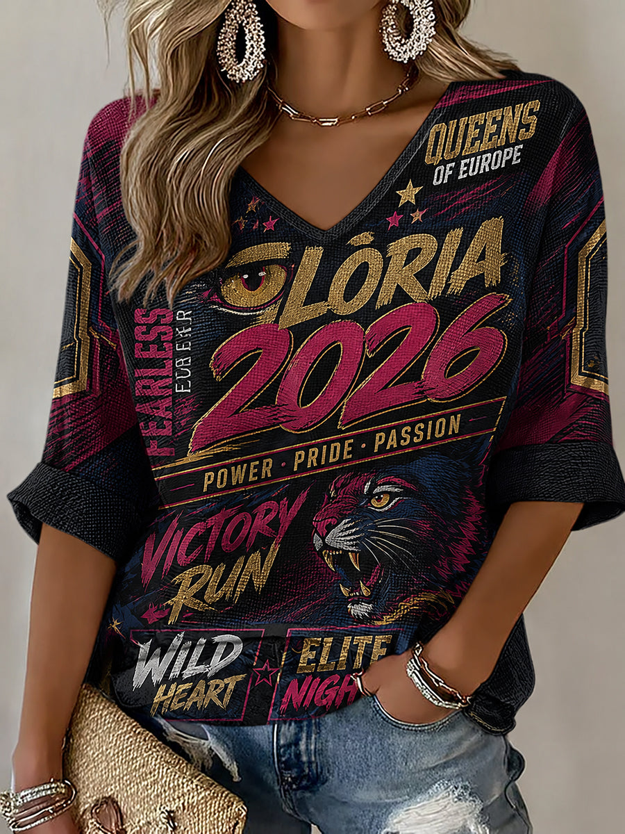 T-shirt rétro de championne de football pour femmes