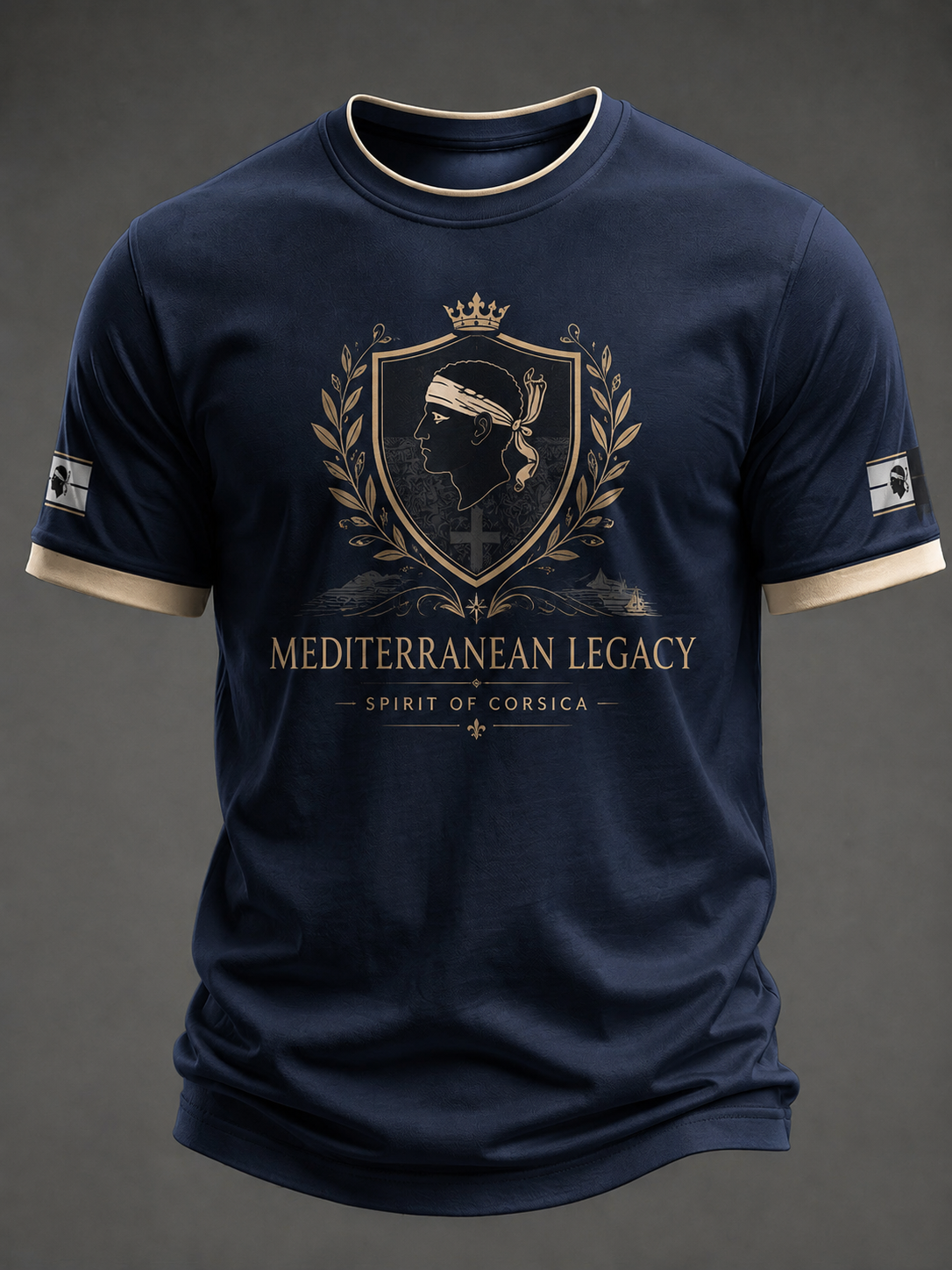 T-shirt pour homme imprimé du drapeau de la Corse