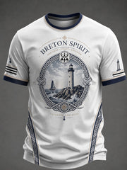 T-shirt pour hommes imprimé celtique de Bretagne, France