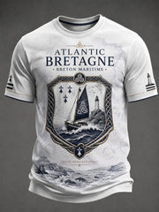 T-shirt pour hommes imprimé celtique de Bretagne, France
