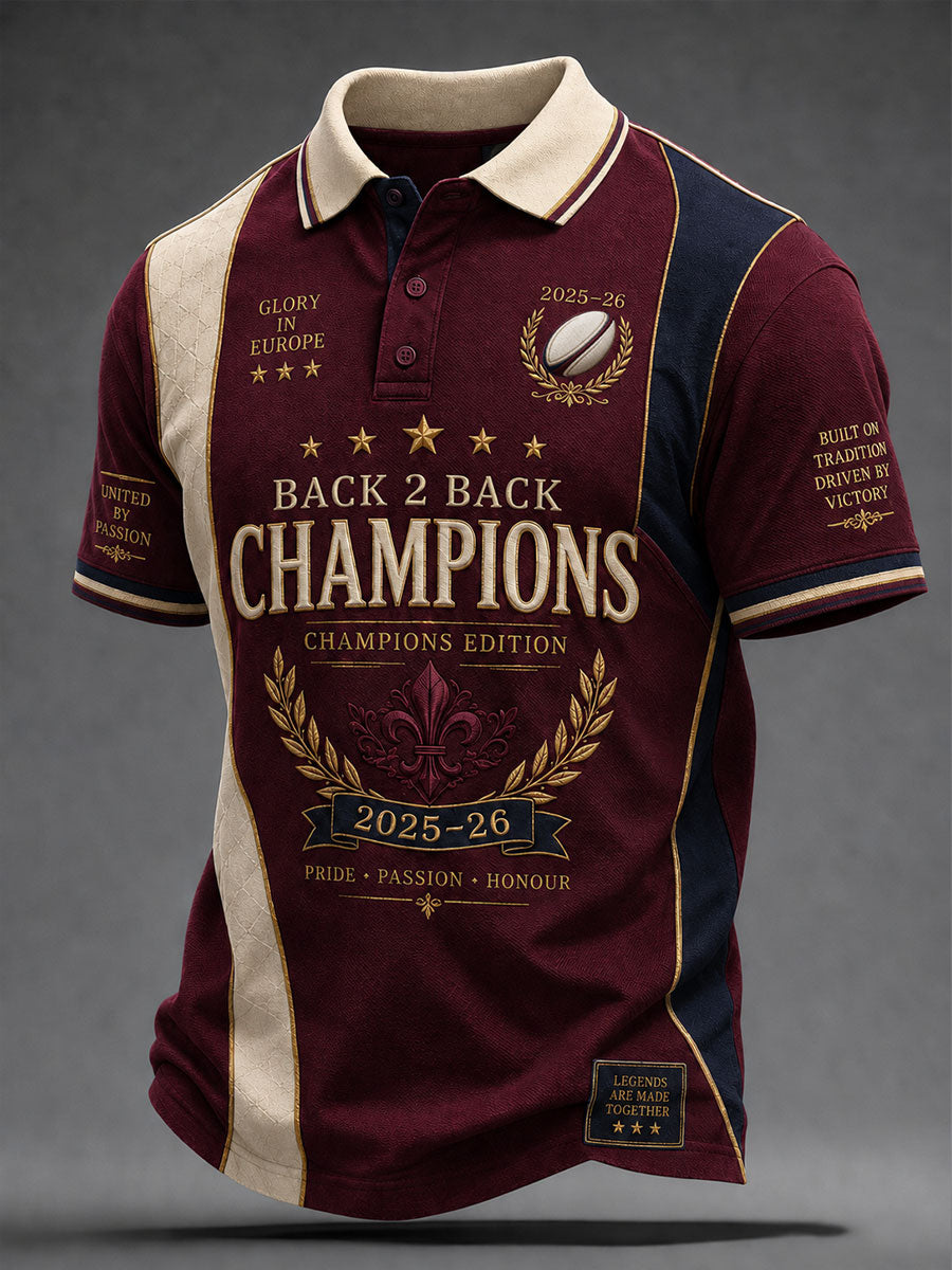 T-shirt des champions masculins consécutifs