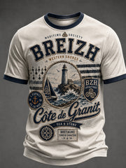 T-shirt pour hommes imprimé celtique de Bretagne, France