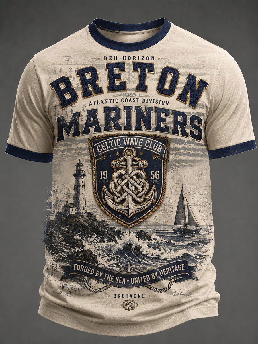 T-shirt pour hommes imprimé celtique de Bretagne, France