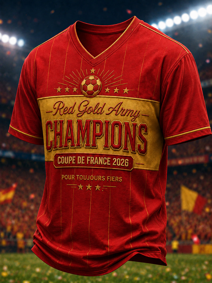 T-shirt homme col en V à imprimé Champion 2026