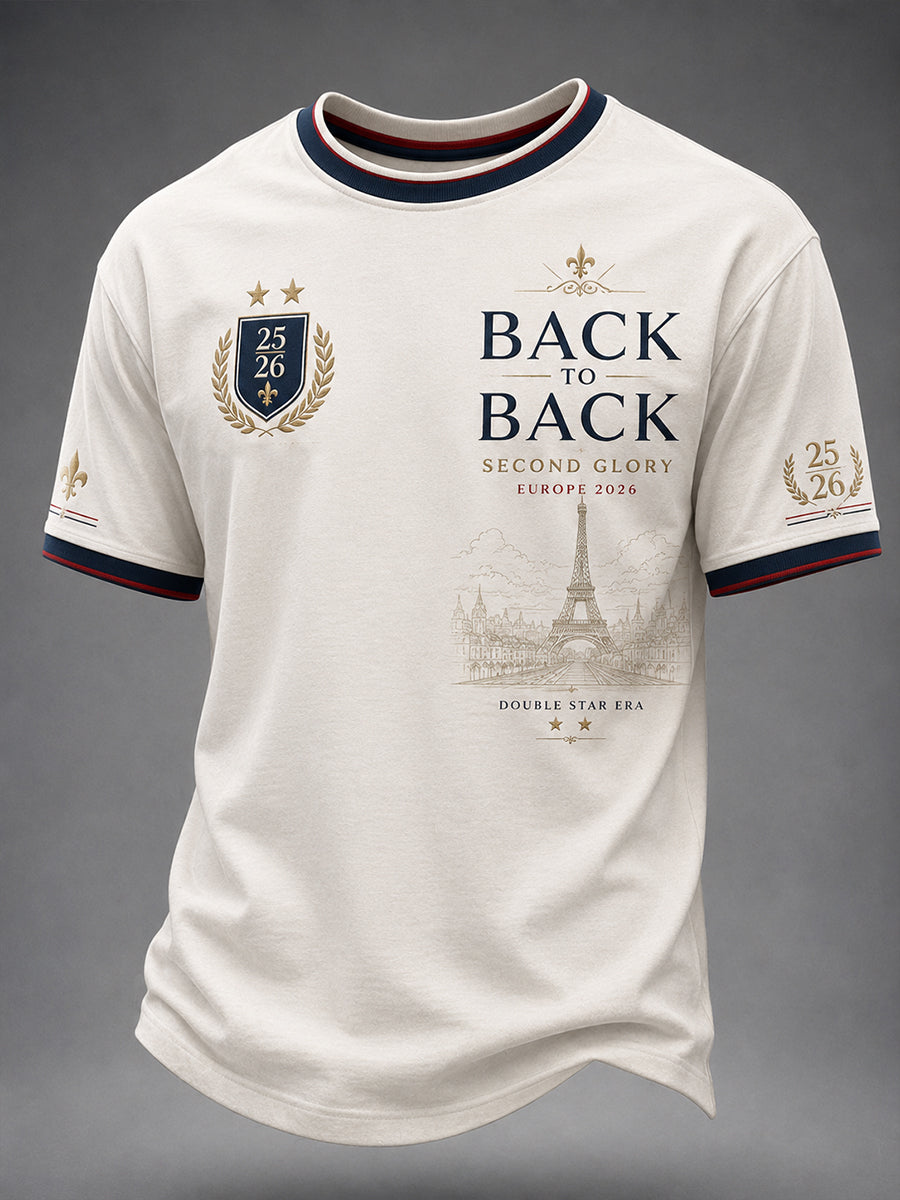 T-shirt dos à dos manches courtes Paris Football Homme