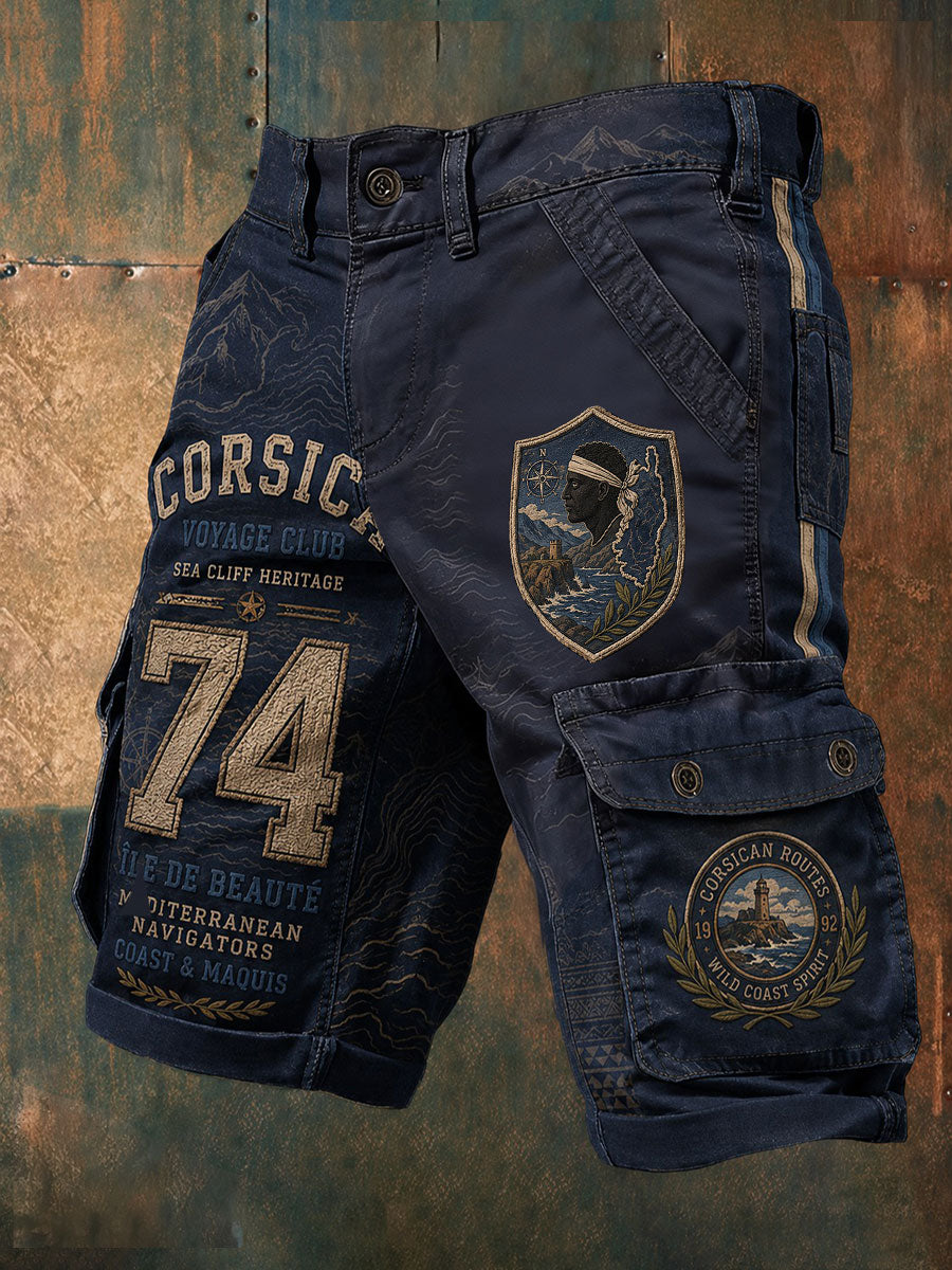 Shorts pour homme imprimés au drapeau de la Corse