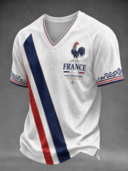 T-shirt col en V France Football pour homme