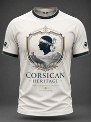 T-shirt pour homme imprimé du drapeau de la Corse