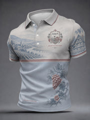 Chemise homme à motif paysager d'Alsace, style français