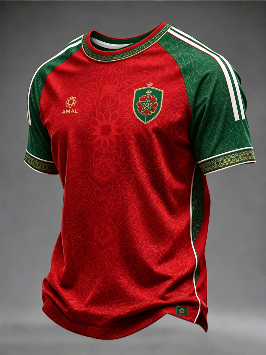T-shirt manches courtes imprimé MAROC pour homme