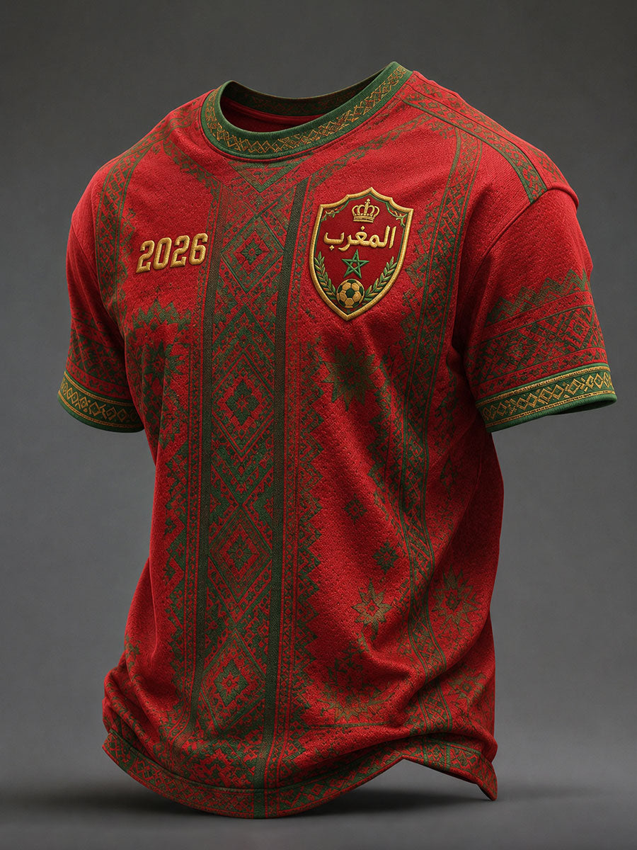T-shirts de football marocain pour hommes