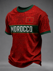 T-shirt homme MAROC à manches courtes imprimé