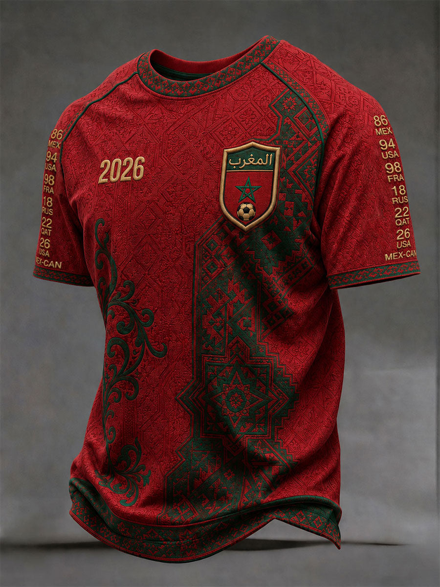 T-shirts de football marocain pour hommes