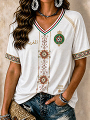 T-shirts de football 2026 pour femmes, Maroc