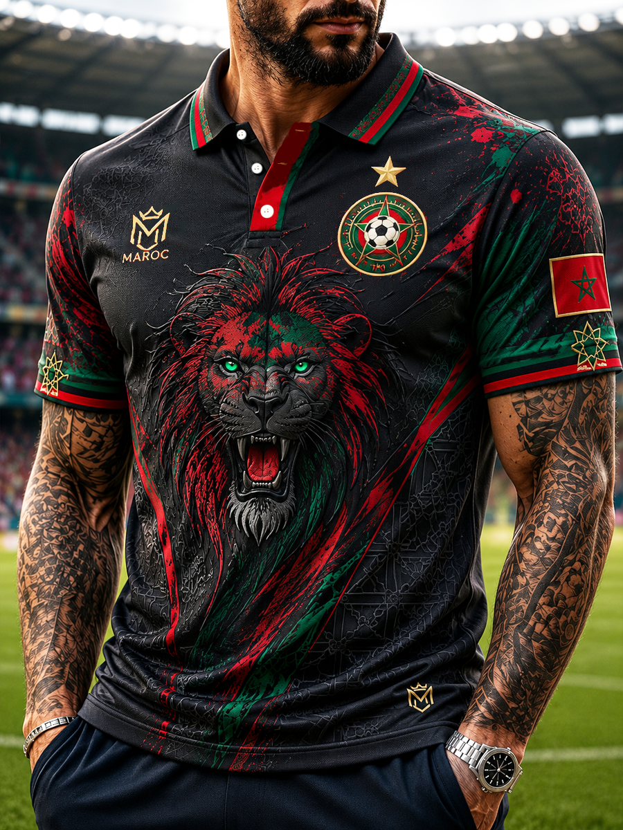Polo imprimé MAROC pour homme
