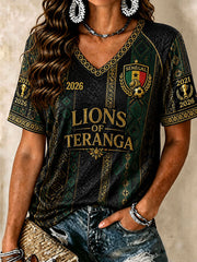 T-shirts à col en V de football pour femmes, Sénégal 2026