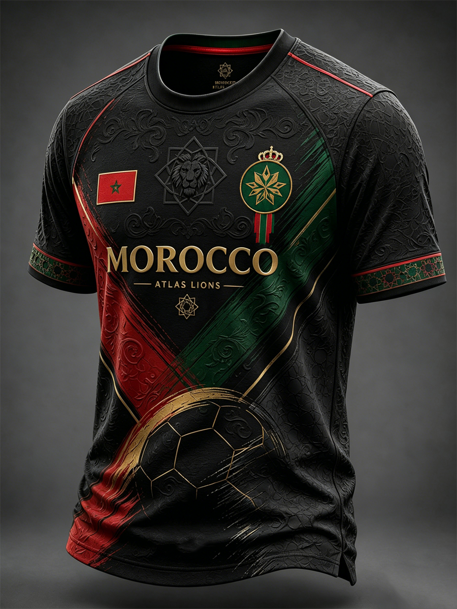 T-shirt manches courtes imprimé MAROC pour hommes