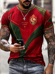 T-shirt homme imprimé Maroc à manches courtes