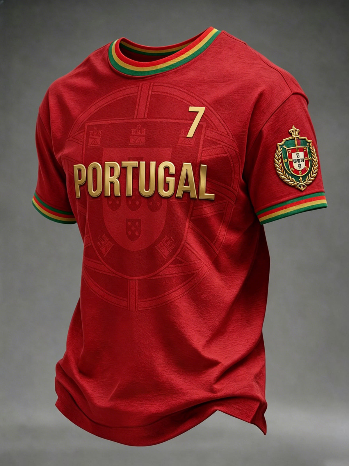 T-shirt imprimé du football portugais pour hommes