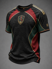 T-shirt manches courtes pour hommes, imprimé Football Maroc