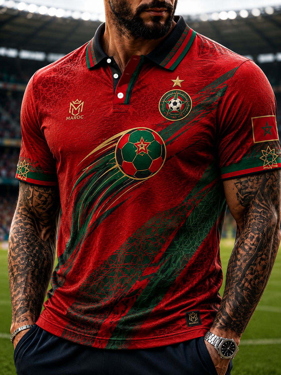 Polo imprimé pour homme MAROC