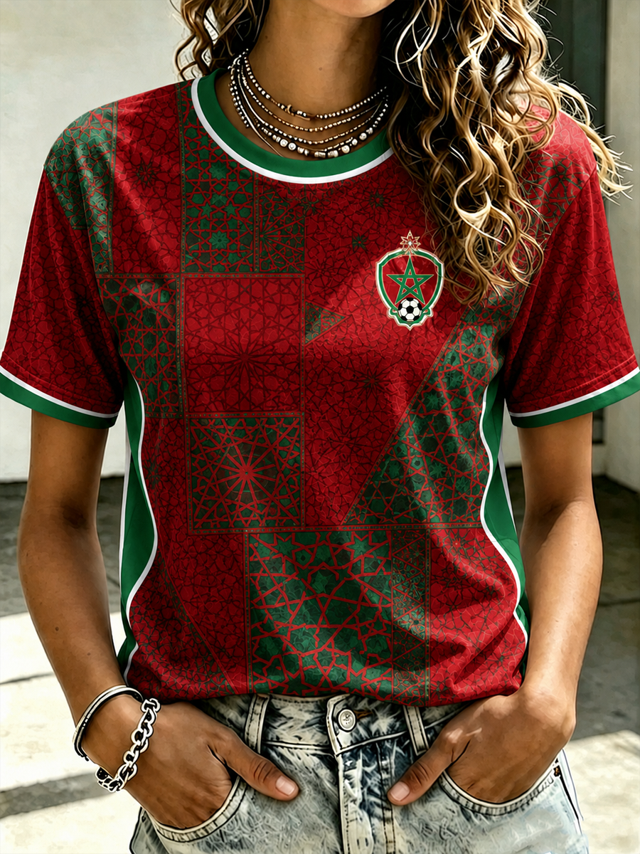 T-shirt femme MOROCCO imprimé à manches courtes