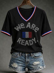 T-shirt à manches courtes pour femmes «We Are Ready»