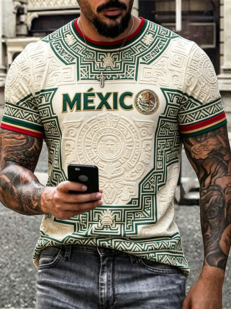 T-shirt pour hommes à imprimé «Fierté mexicaine»