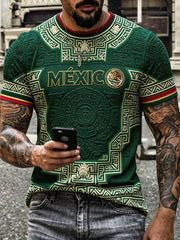 T-shirt pour hommes à imprimé «Fierté mexicaine»