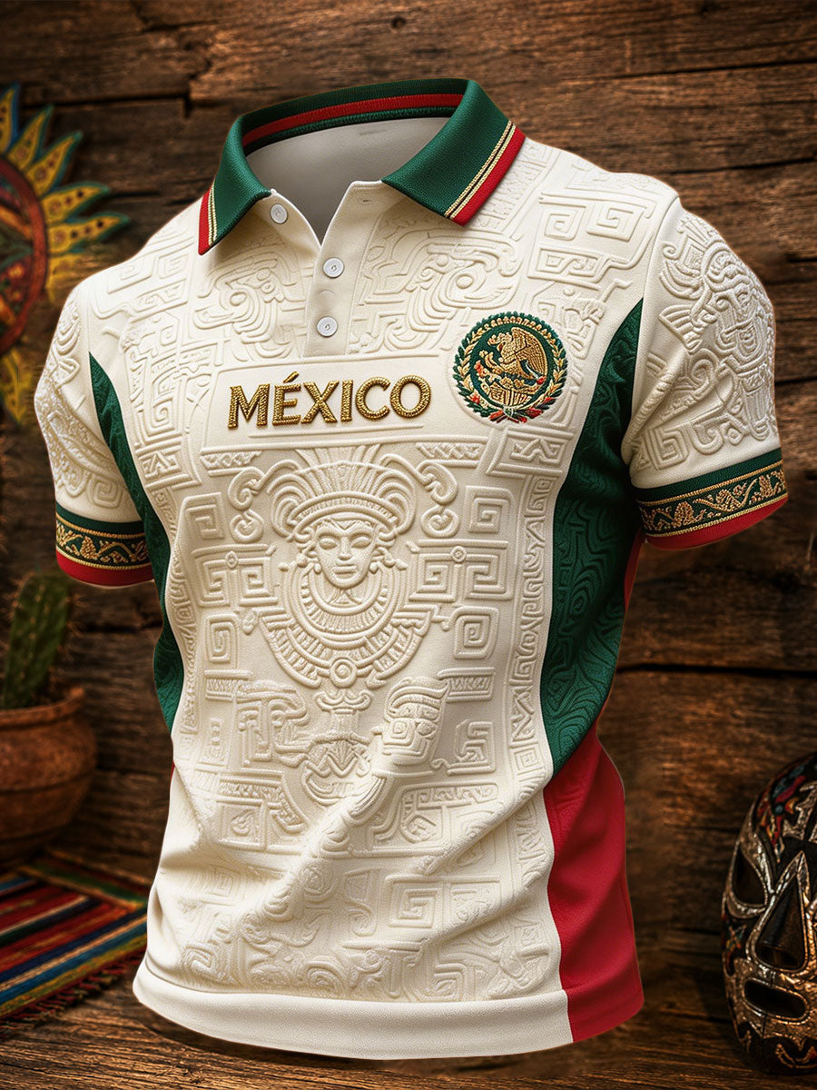 Les hommes du Mexique Football Lover Art imprimé Tops occasionnels