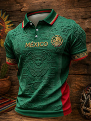 Les hommes du Mexique Football Lover Art imprimé Tops occasionnels