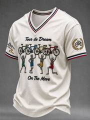 T-shirt à col en V Men's Tour De Dream On The Move